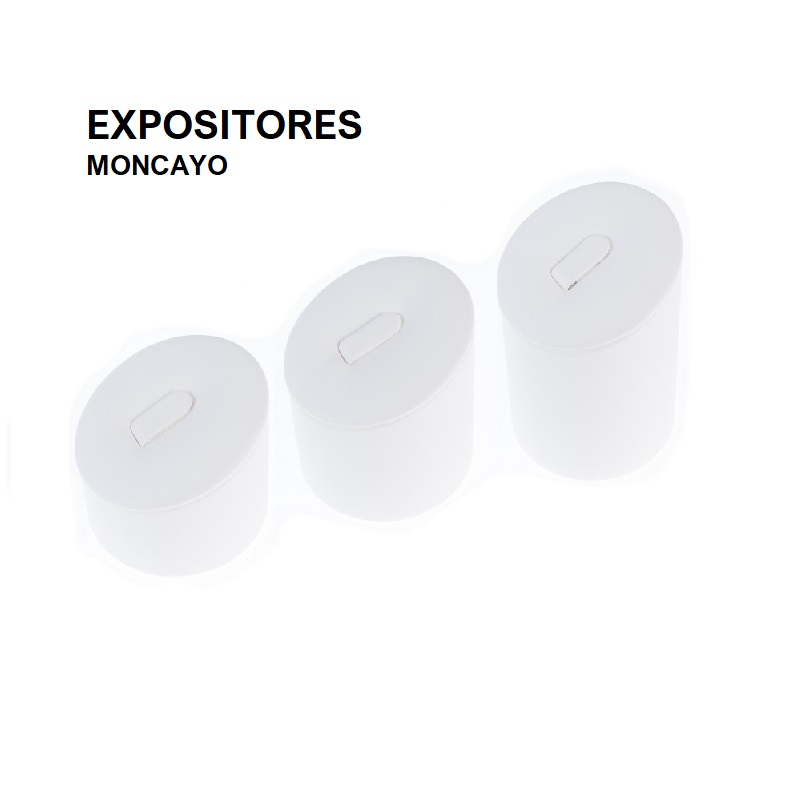 Expositor Moncayo set 3 cilindros sortija